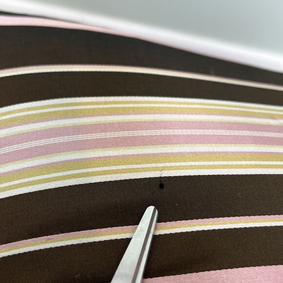 2 100% Silk Striped Throw Pillows Cushions Feather & Down Inserts 18x18 NWT Read - Picture 14 of 14